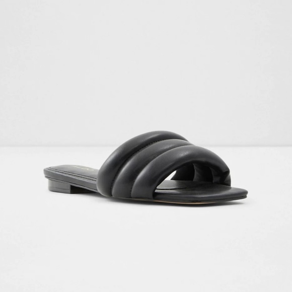 Aldo Goani Puffy Slide Square Toe Sandal Black Size 5 - Picture 13 of 13